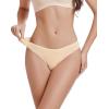 imageINNERSY Seamless Underwear for Women Hipster No Show Bikini Invisible Panties 3PackShadow Grey