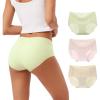 imageINNERSY Womens Seamless No Show Hipster Panties Invisible Light Underwear 3PackMacaroon