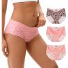 imageINNERSY Womens Seamless No Show Hipster Panties Invisible Light Underwear 3PackPink Leopard