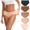 imageINNERSY Womens Soft ampamp Thin No Show Modal Underwear Quick Dry Panties for Summer 5PackMocha Whisper