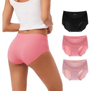 imageINNERSY Womens Seamless No Show Hipster Panties Invisible Light Underwear 3PackBerry Night