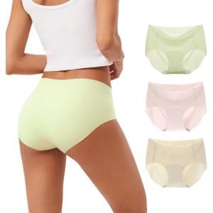 imageINNERSY Womens Seamless No Show Hipster Panties Invisible Light Underwear 3PackMacaroon