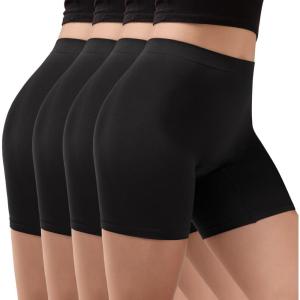 imageINNERSY Womens Slip Shorts for Under Dresses Anti Chafing Boyshorts Underwear4packblack