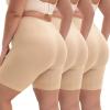 imageINNERSY Womens Plus Size Slip Shorts for Under Dresses AntiChafing Smooth Summer Shorts 3PackNude
