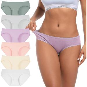 imageINNERSY Womens Underwear Low Rise Cotton Hipster Panties Soft Breathable Ladies Briefs 6PackPastel Dream