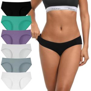 imageINNERSY Womens Underwear Low Rise Cotton Hipster Panties Soft Breathable Ladies Briefs 6PackTwilight Spectrum
