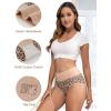imageINNERSY Womens Underwear Cotton Briefs Soft Underwear for Women Breathable High Waisted Panties 5 PackLeopard Charm