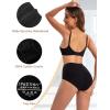 imageINNERSY Womens Underwear Cotton Briefs Soft Underwear for Women Breathable High Waisted Panties 5 PackSolid Black