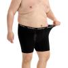 imageINNERSY Mens Big and Tall Boxer Briefs Stretch Cotton Moisture Wicking Underwear 5PackClassic Black
