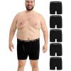 imageINNERSY Mens Big and Tall Boxer Briefs Stretch Cotton Moisture Wicking Underwear 5PackClassic Black