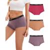 imageINNERSY Womens Period Boxers Underwear Leak Proof Menstrual Boy Shorts Panties 3PackMulberry
