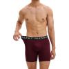 imageINNERSY Mens Bamboo Viscose Boxer Briefs Breathable Moisture Wicking Underwear 4PackDark Basics