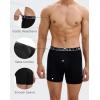 imageINNERSY Mens Bamboo Viscose Boxer Briefs Breathable Moisture Wicking Underwear 4PackSolid Black