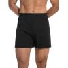 imageINNERSY Mens Boxer Shorts Loose Fit Soft Cotton Boxers for Men 4 Pack4 Black