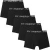 imageINNERSY Boys Underwear Moisture Wicking Boxer Briefs Size 618 for Teens 5PackSolid Black