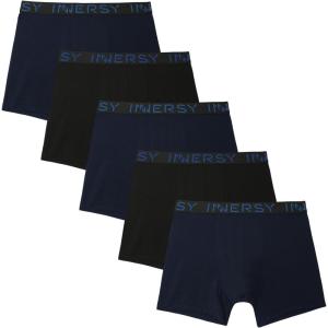 imageINNERSY Boys Underwear Moisture Wicking Boxer Briefs Size 618 for Teens 5PackDark