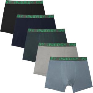 imageINNERSY Boys Underwear Moisture Wicking Boxer Briefs Size 618 for Teens 5PackOcean Depths
